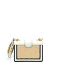 PRD City Calf Raffia Saffiano Cahier Bag White