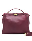 FNDI large Peekaboo Tote Bag Dark Red