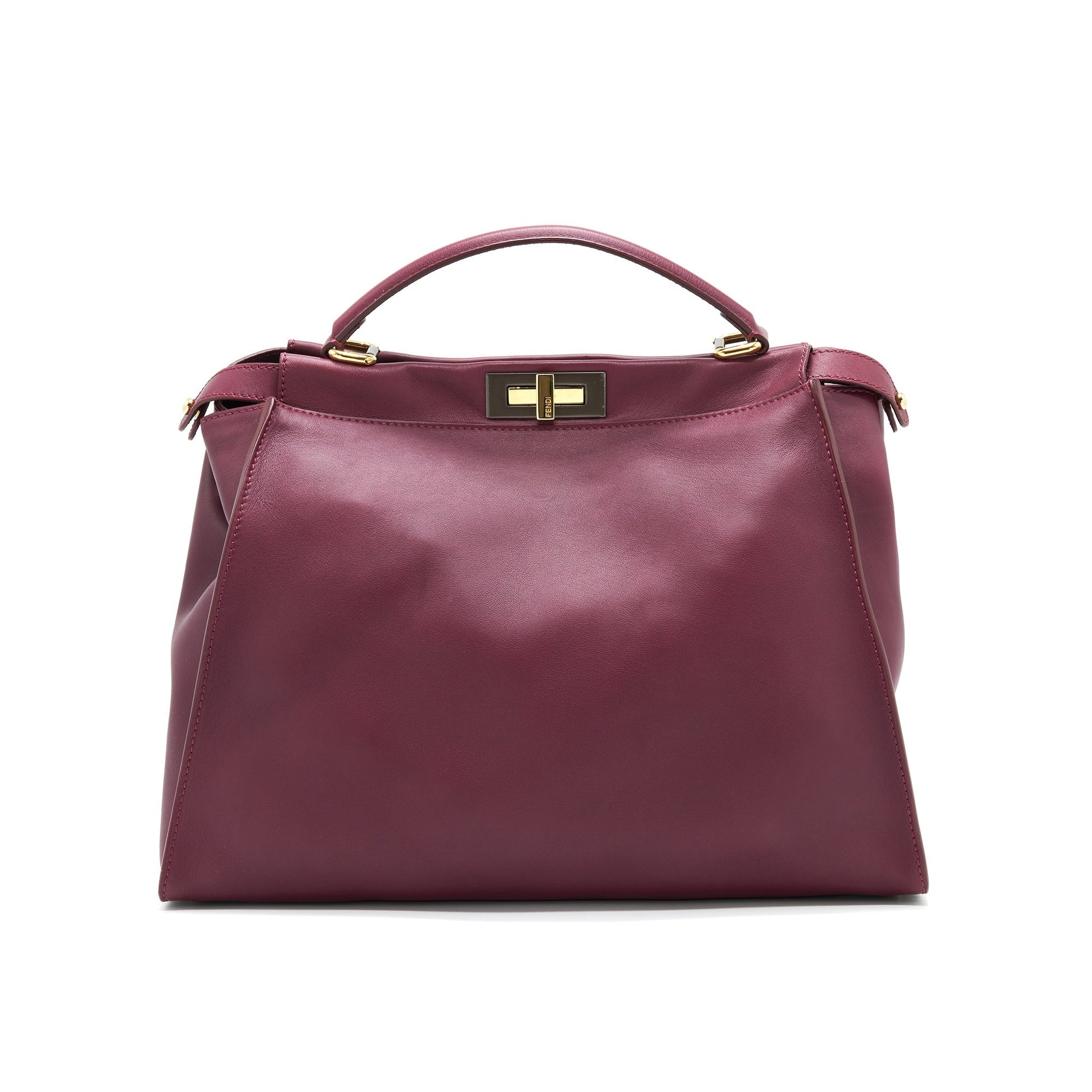 FNDI large Peekaboo Tote Bag Dark Red