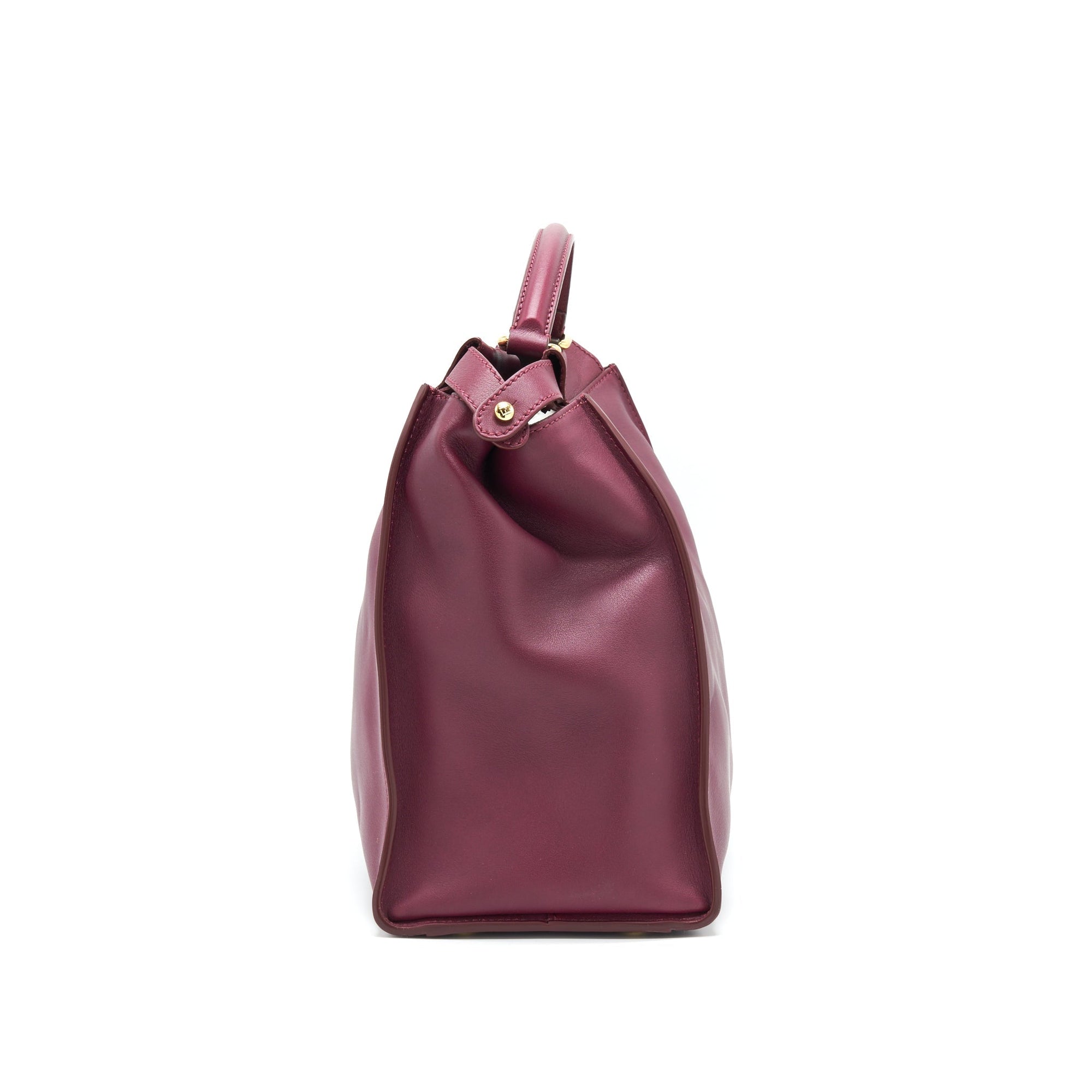 FNDI large Peekaboo Tote Bag Dark Red