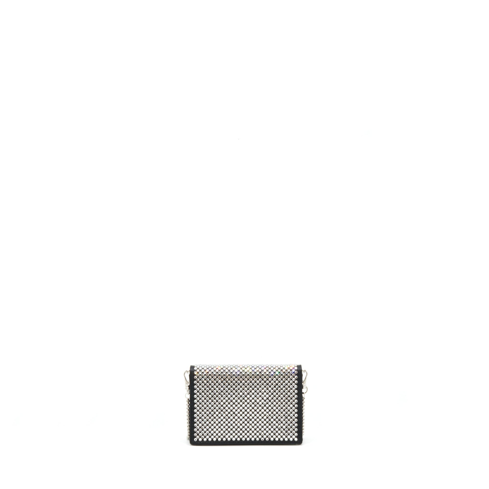 PRD Crystal Card Holder with Chain black