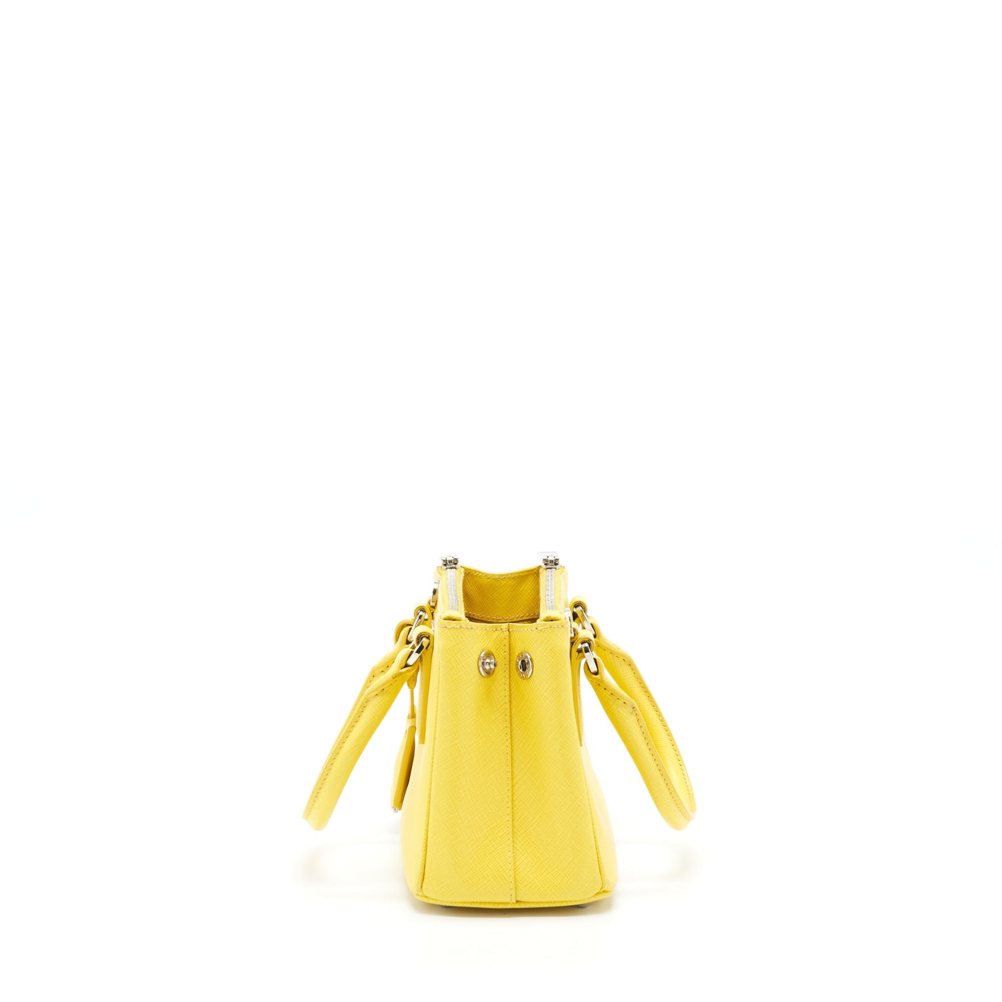 PRD Galleria Mini Tote Saffiano Lux Yellow SHW