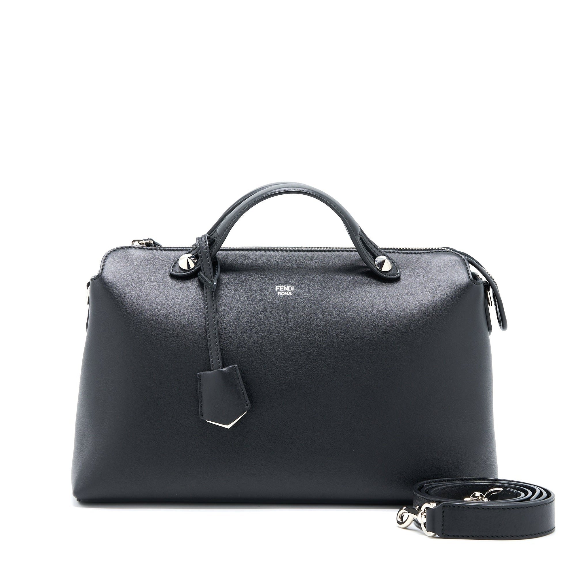 FNDI By The Way Bag Calfskin Black SHW