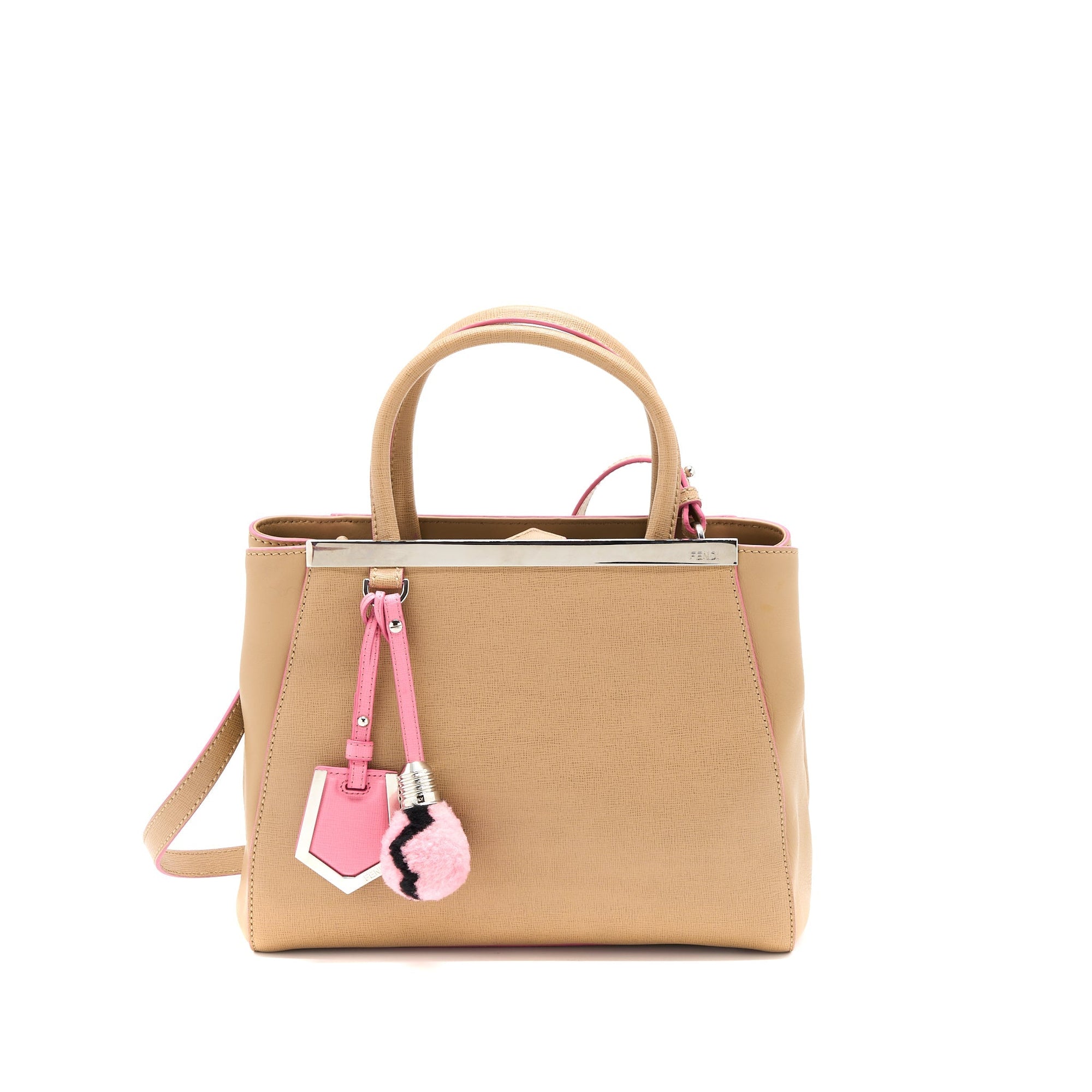 FNDI 2Jours Tote Bag Beige SHW