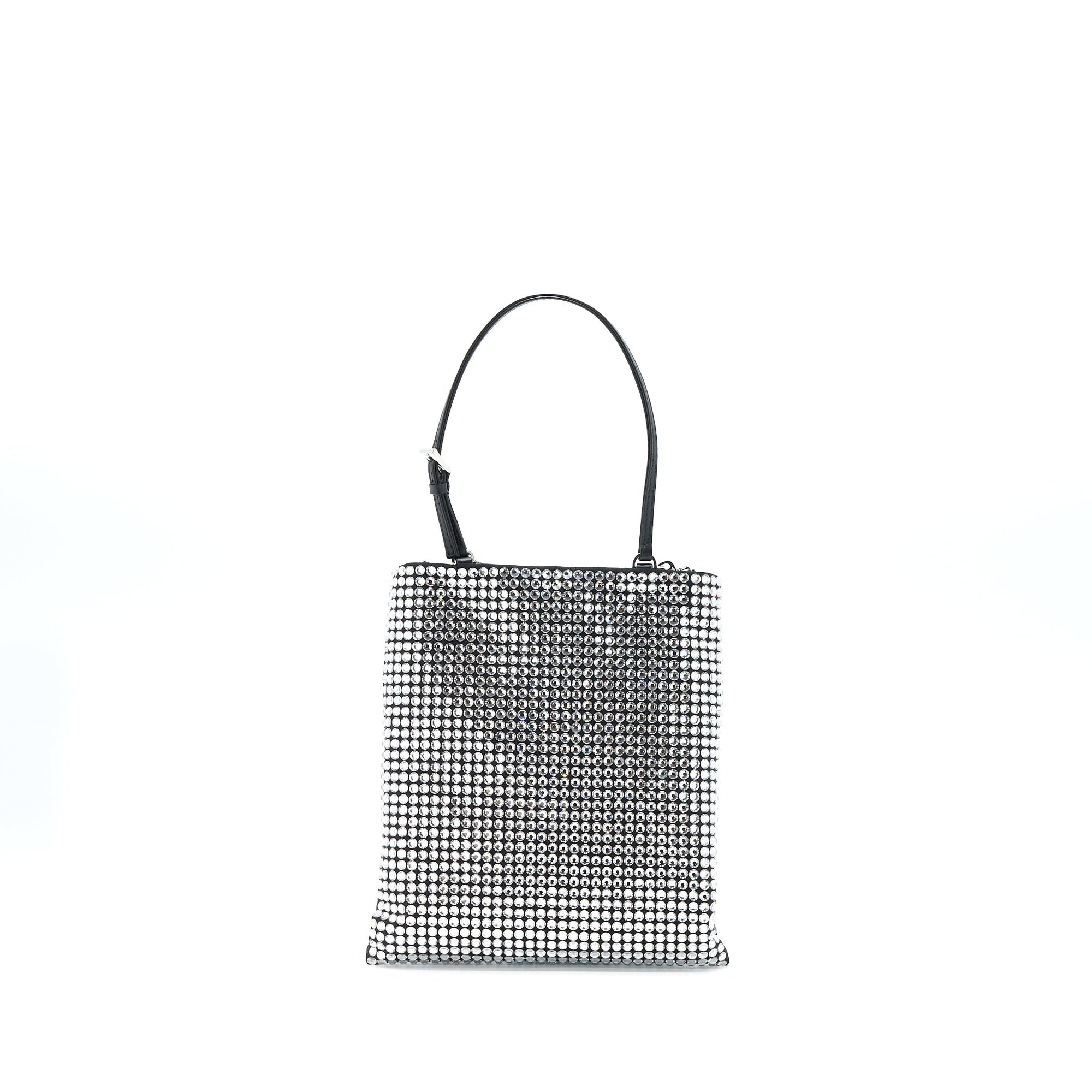 PRD Crystal Satin Handbag With Crystal Black SHW