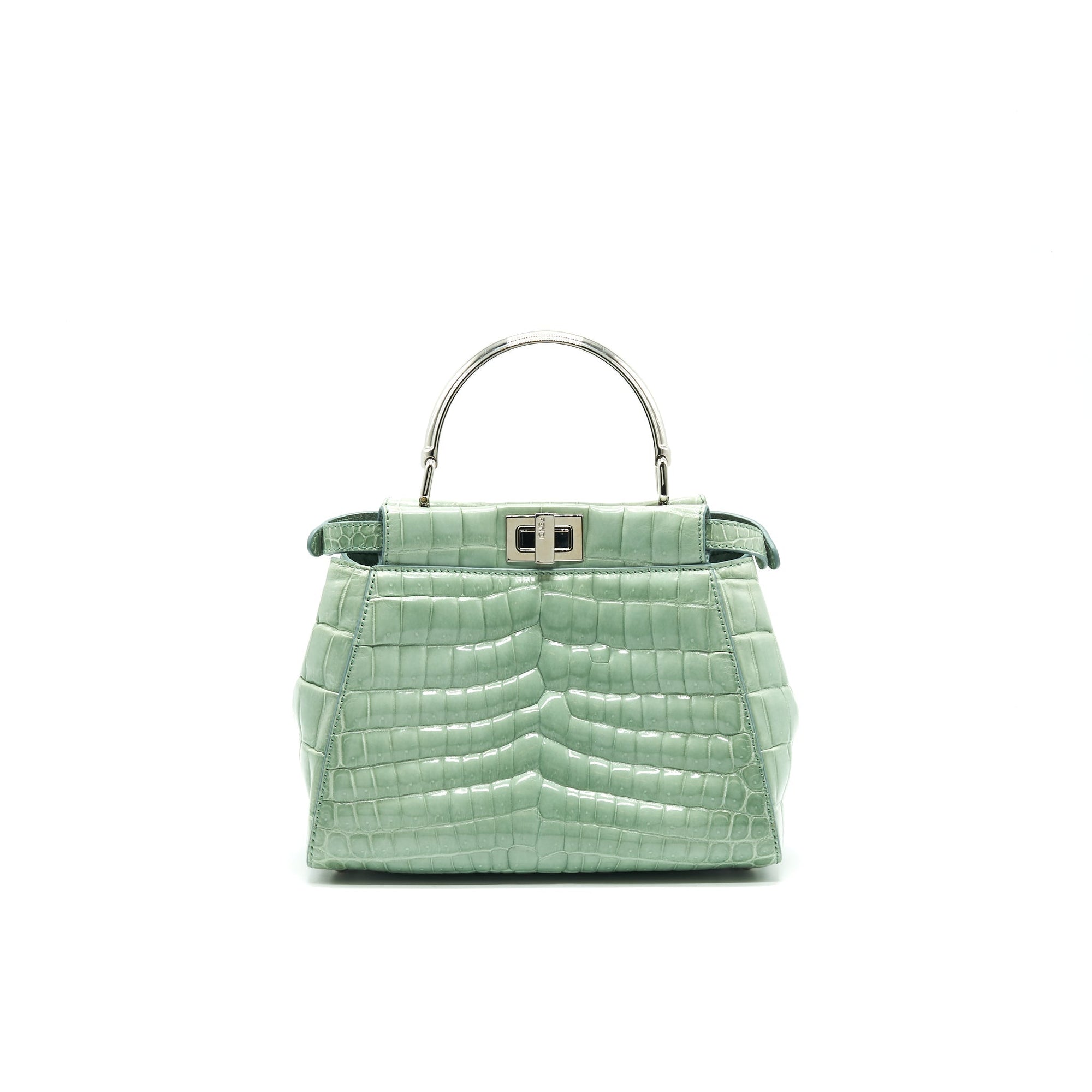 FNDI CROCODILE PEEKABOO ICONIC MINI MINT GREEN