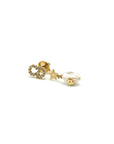 CHRISTIAN D1OR CD EARRINGS STARS WITH PEARL