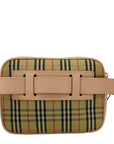 BBERRY 1983 Knight Check Link Leather Crossbody Belt Bag Pink