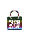 Christian D1OR 2017 Limited Edition Lady Art Medium in Metallic Rainbow Calfskin SHW