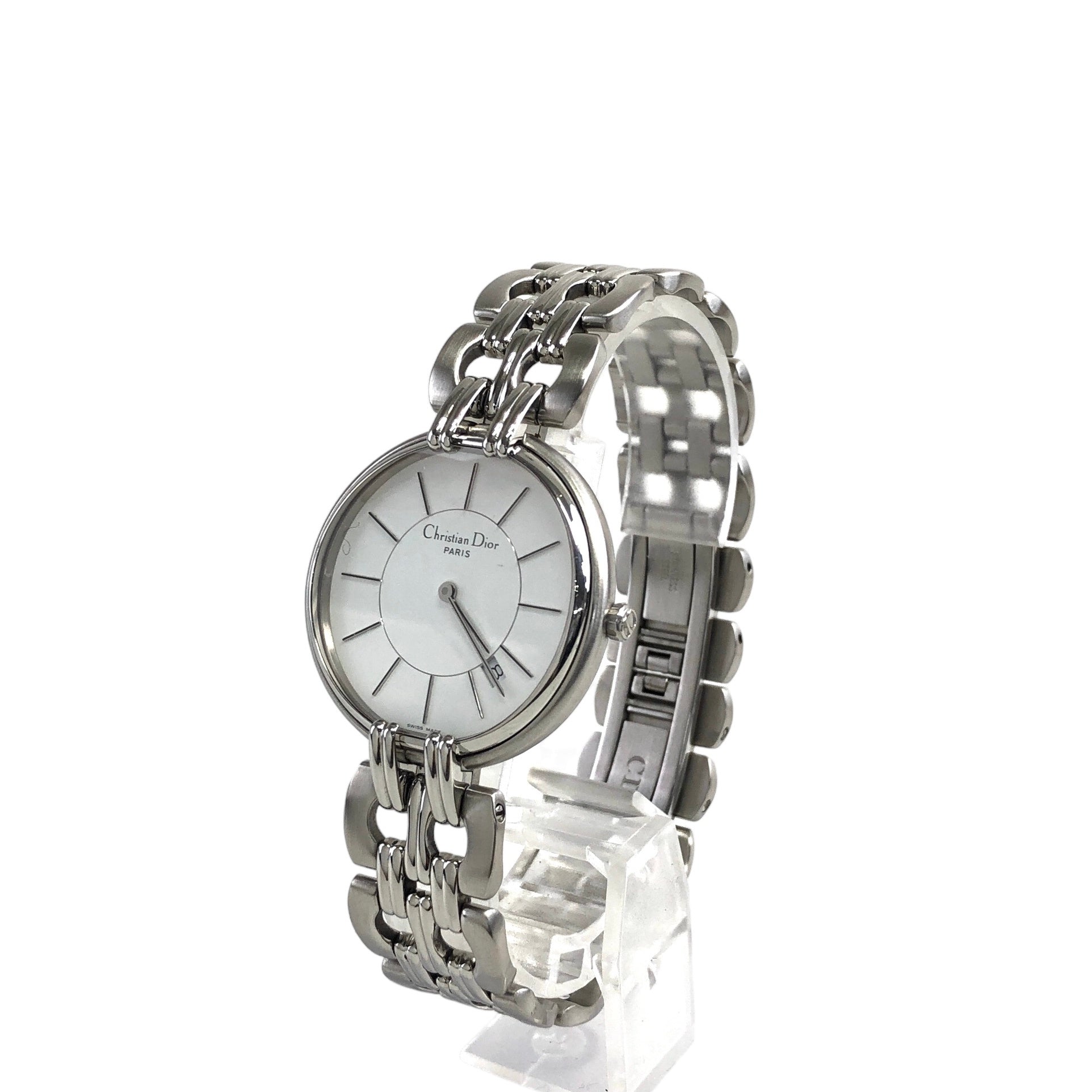 Christian D1OR  Logo  Watch Silver Vintage xnc4xx