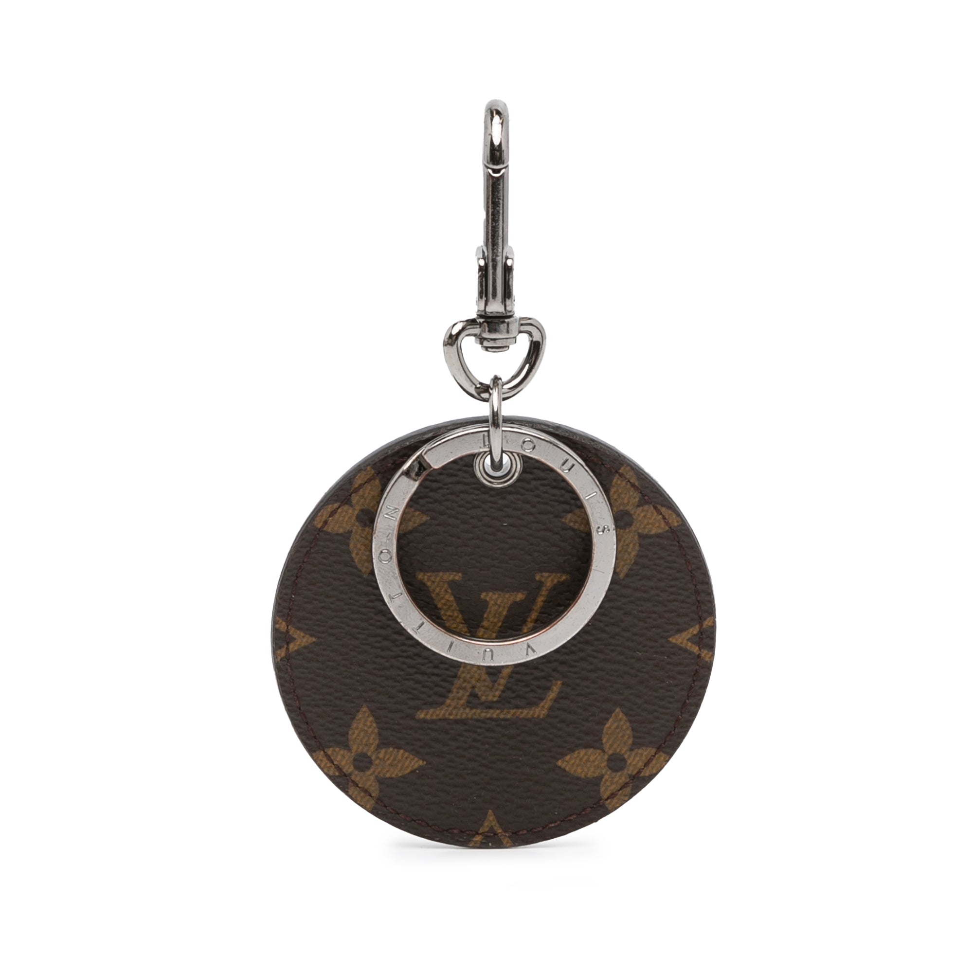 Brown LV Monogram Illustre Logos Bag Charm Key Chain