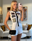*HOT* CH Satin Black Single Mini Flap Bag with Champagne Gold Hardware
