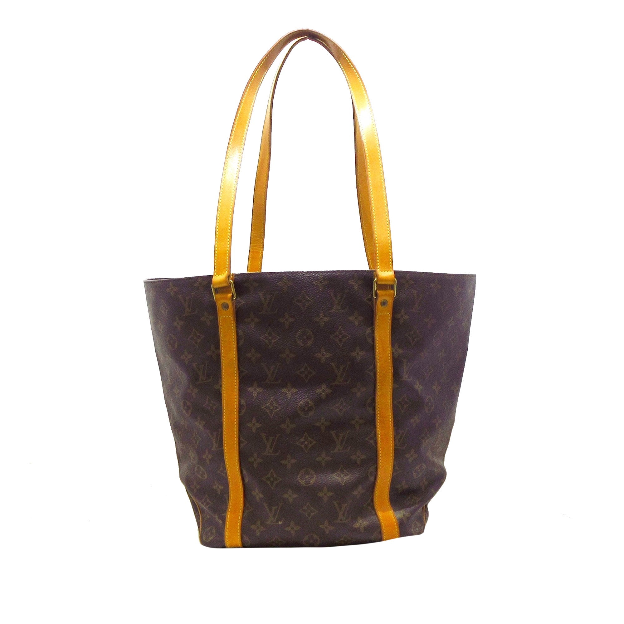 Brown LV Monogram Sac Shopping PM Tote Bag