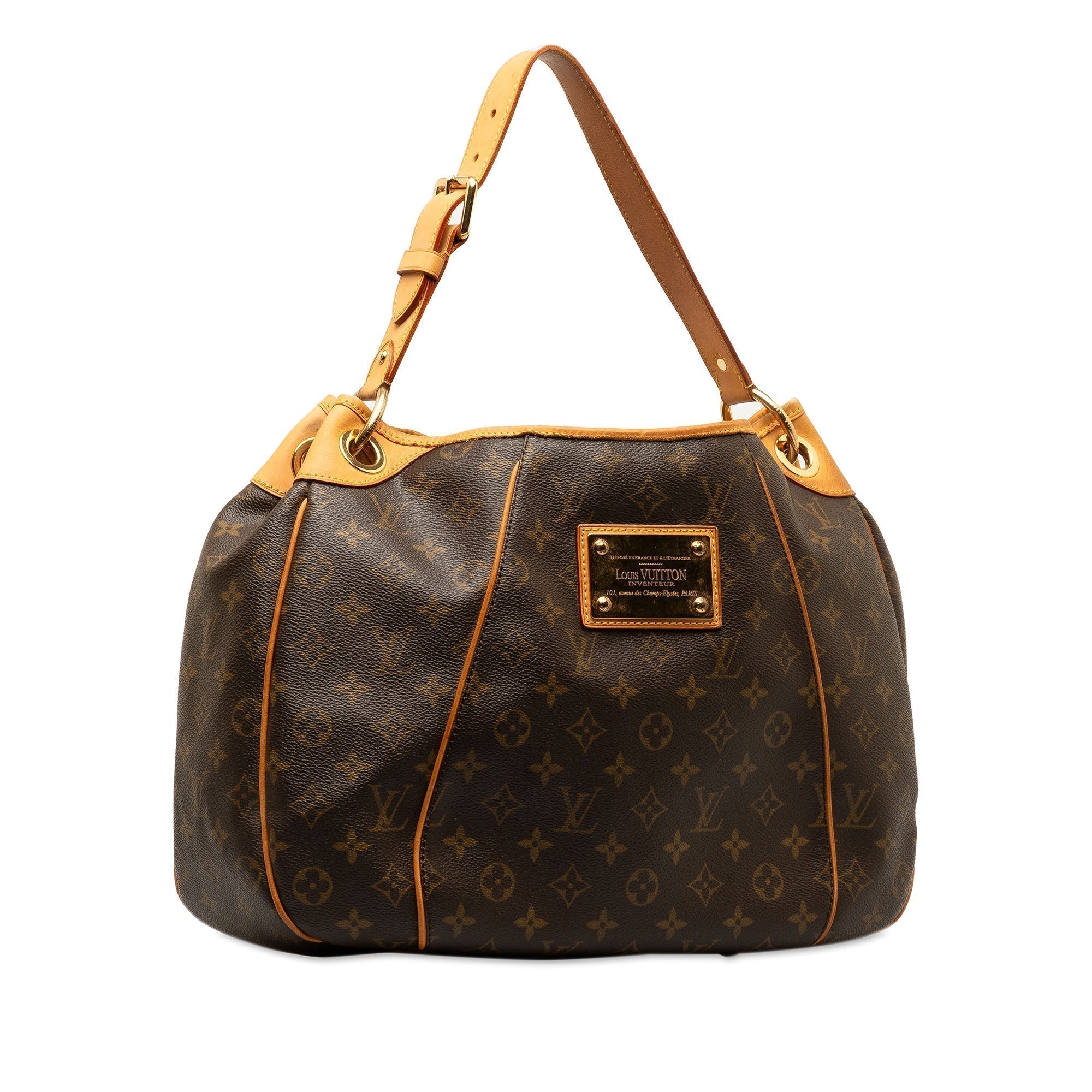Brown LV Monogram Galliera PM Shoulder Bag