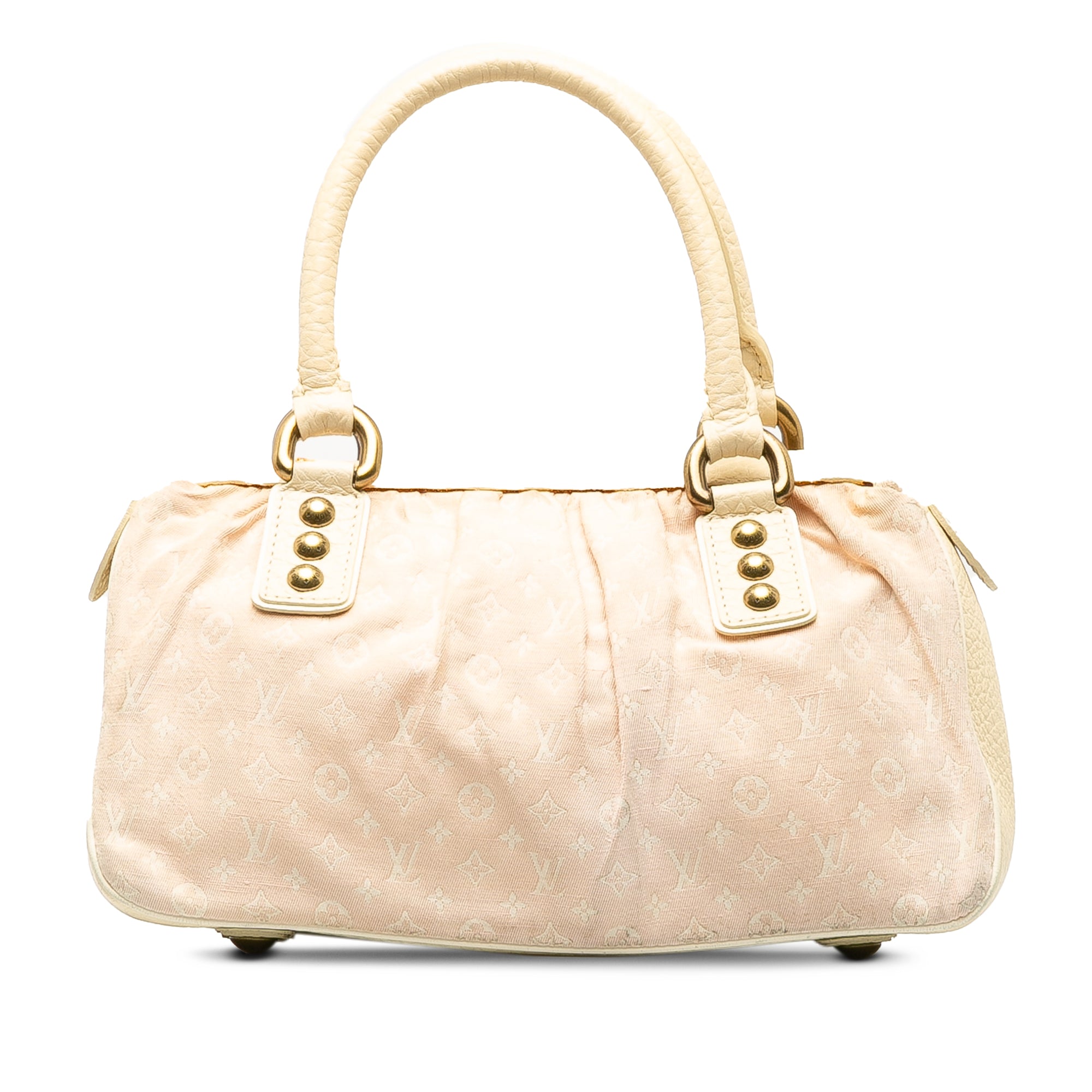 Beige LV Monogram Mini Lin Trapeze PM HandBag