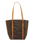 Brown LV Monogram Sac Shopping Tote Bag