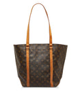 Brown LV Monogram Sac Shopping Tote Bag