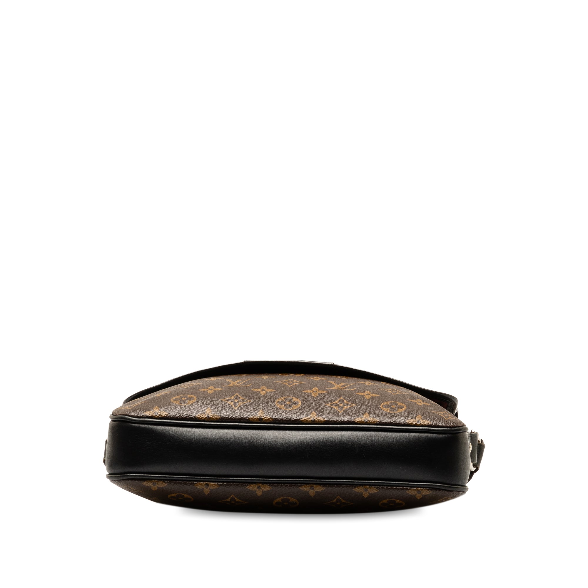 Brown LV Monogram Macassar Bass MM Crossbody Bag
