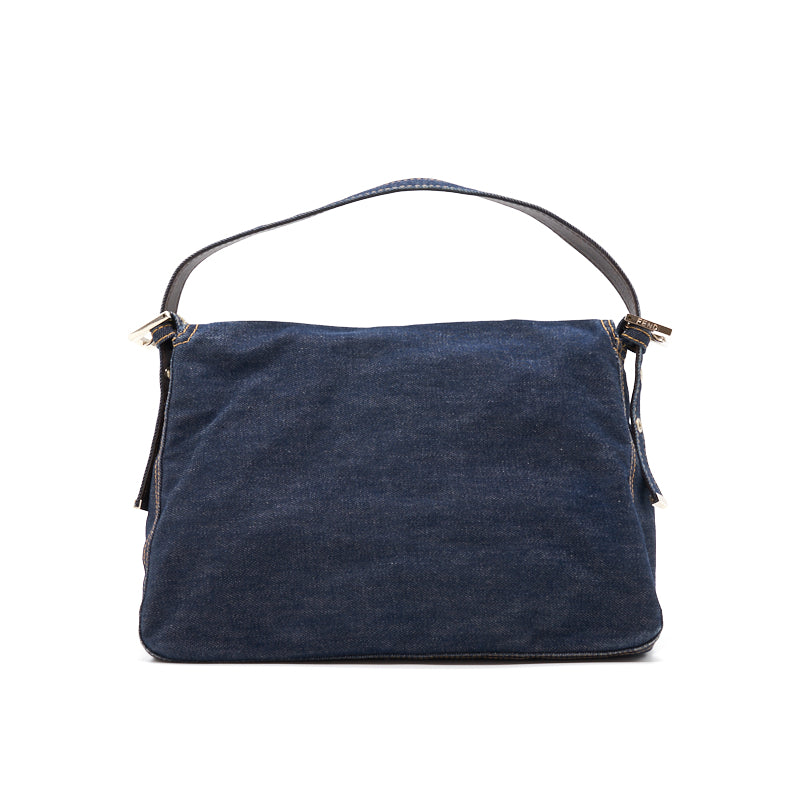 FNDI Denim Mamma Baguette Shoulder Bag