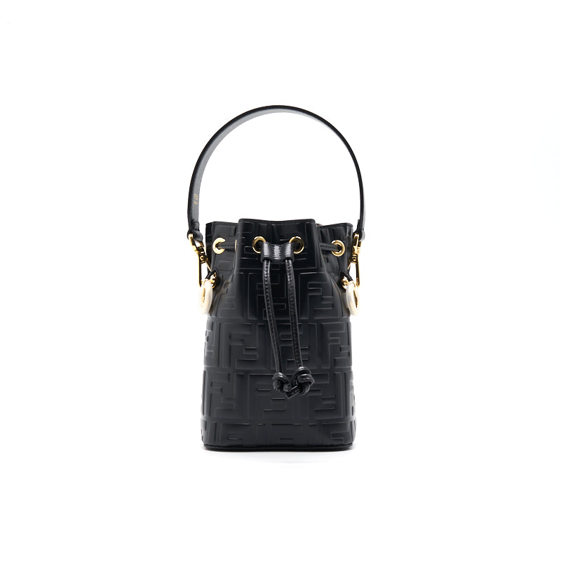 FNDI Black Mon Tresor Mini Leather Bag