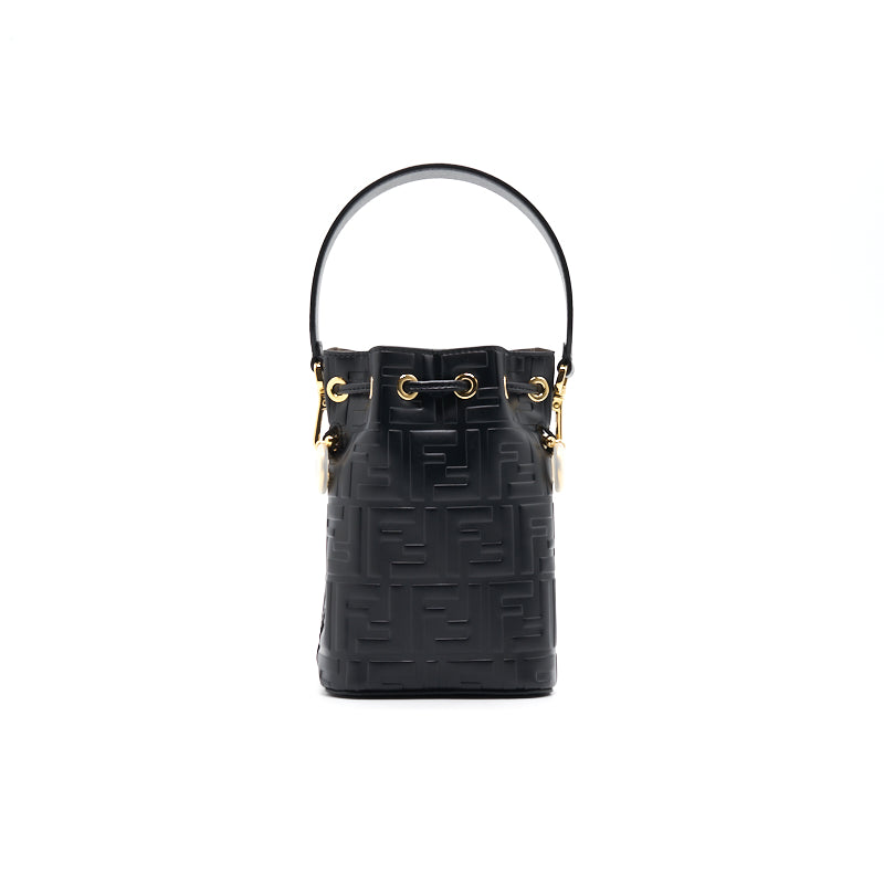 FNDI Black Mon Tresor Mini Leather Bag
