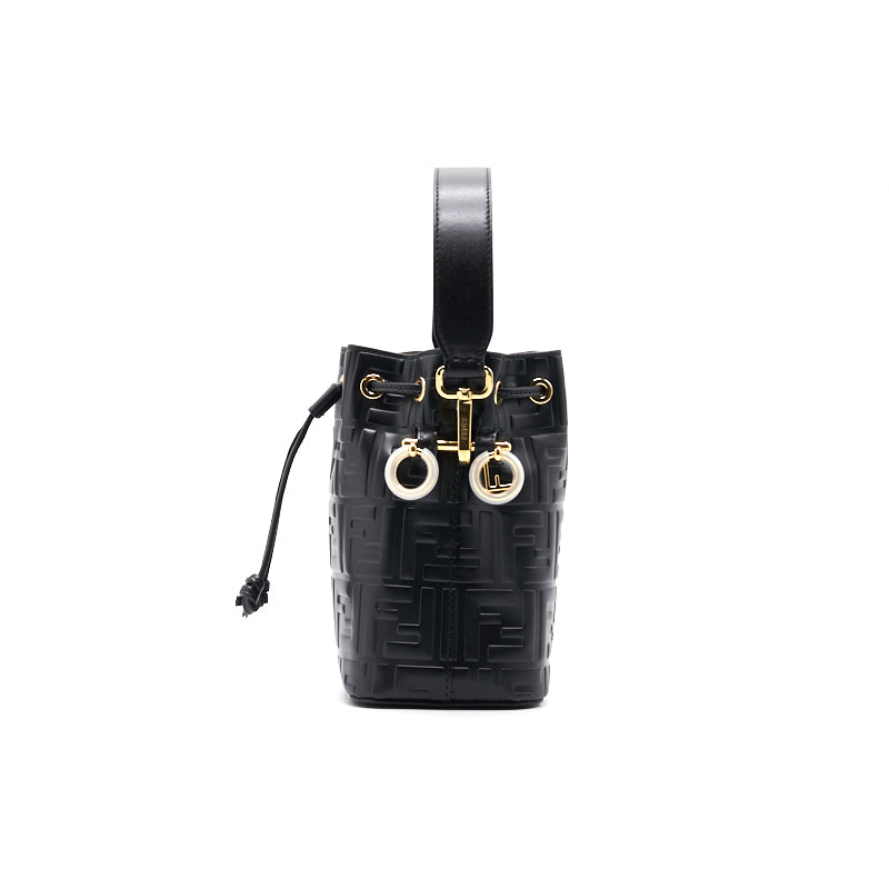 FNDI Black Mon Tresor Mini Leather Bag