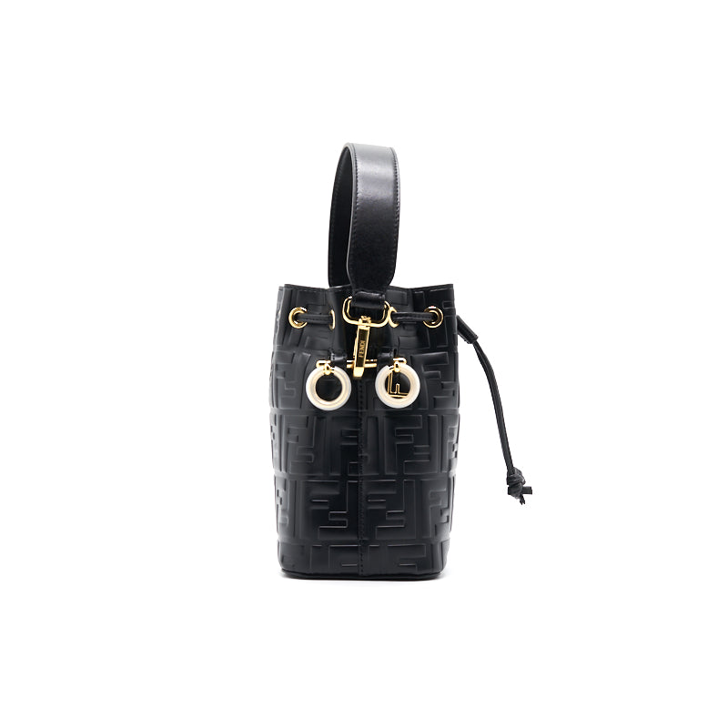 FNDI Black Mon Tresor Mini Leather Bag