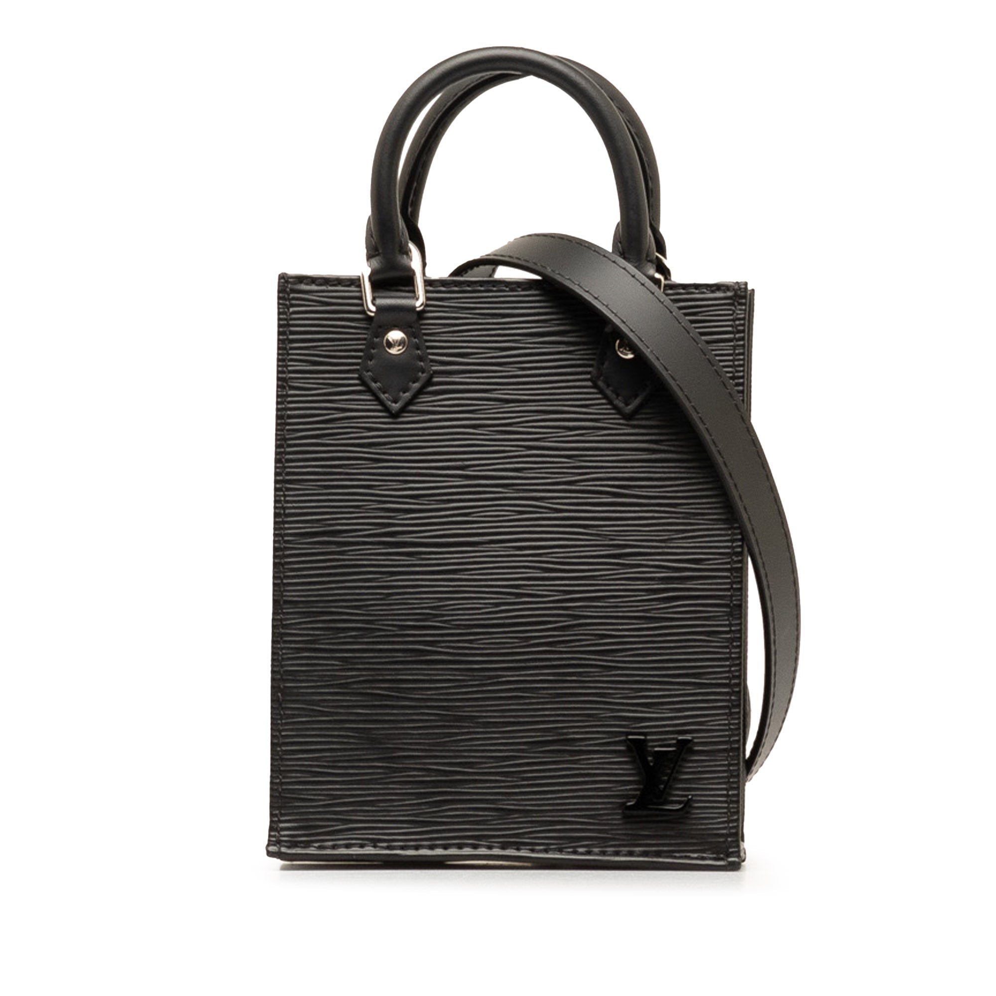 Black LV Epi Petit Sac Plat Satchel