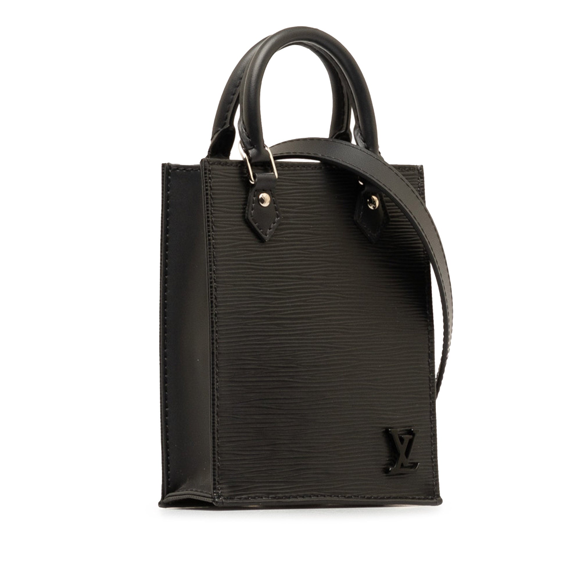 Black LV Epi Petit Sac Plat Satchel