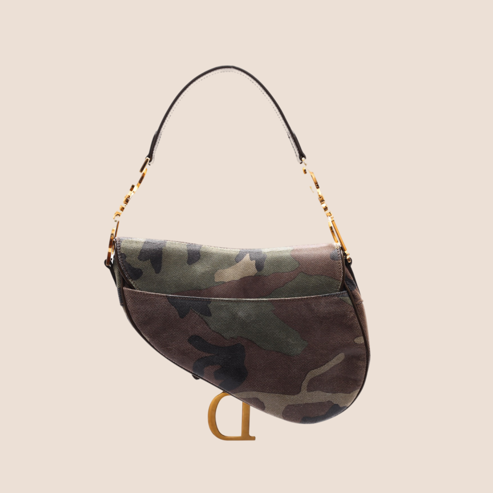 CHRISTIAN D1OR 2000 CAMOUFLAGE PRINT SADDLE BAG