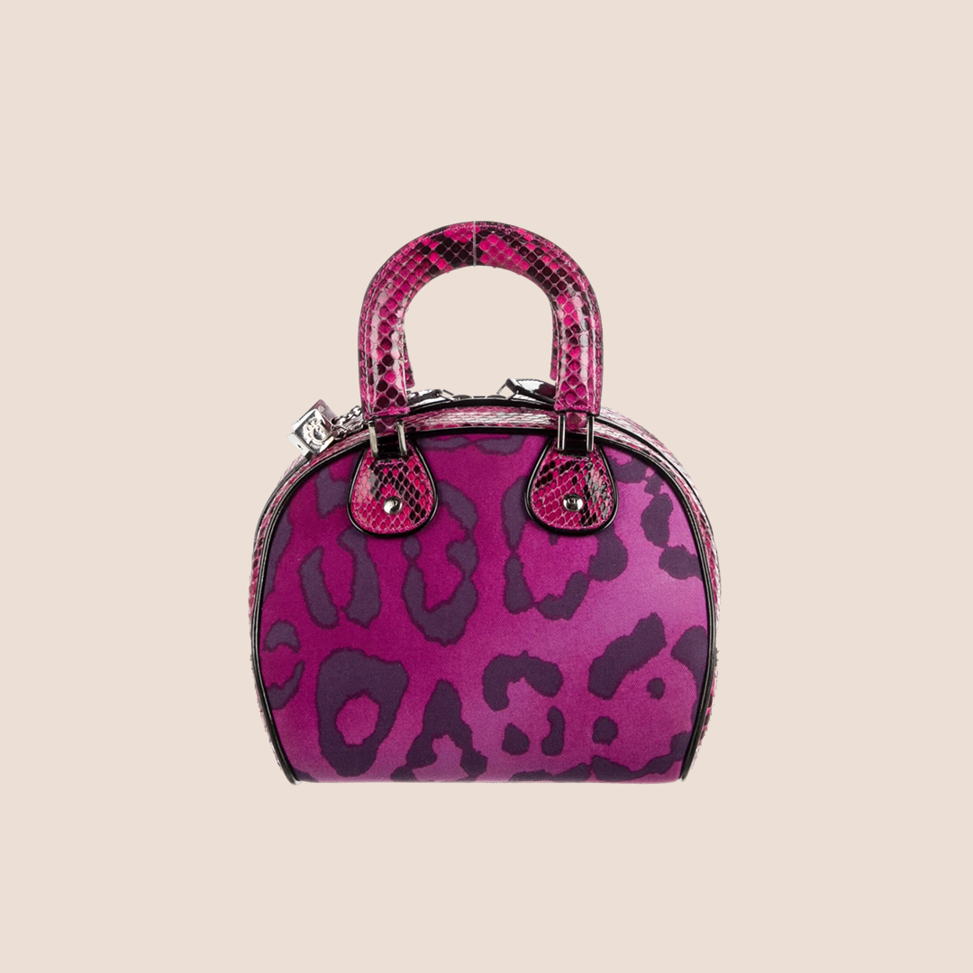 CHRISTAN D1OR 2004 PYTHON TRIMMED GAMBLER DICE BAG