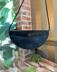 FNDI Black Patent Leather Logo Flap Crossbody Bag