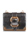PRD Cahier Crossbody Bag Silver Embossed Leather