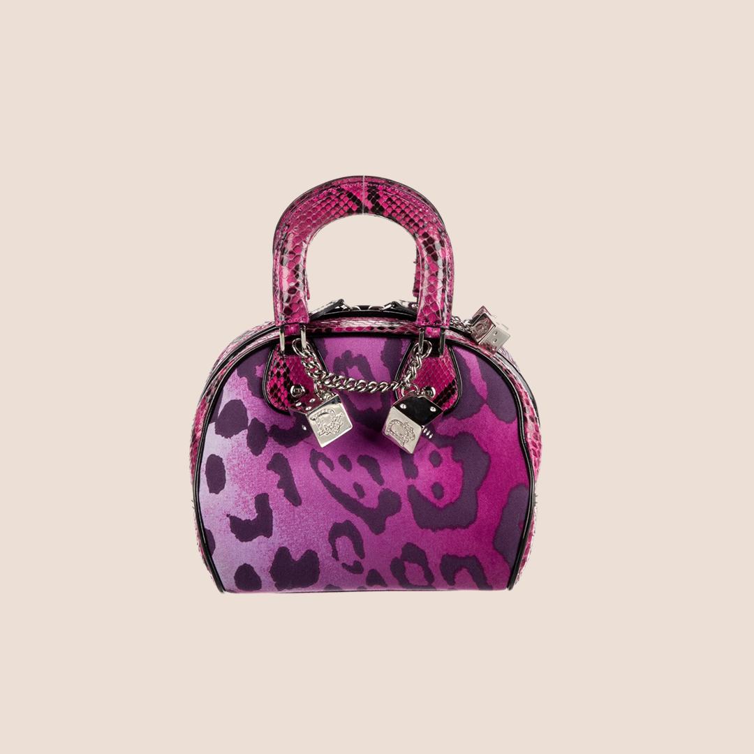 CHRISTAN D1OR 2004 PYTHON TRIMMED GAMBLER DICE BAG