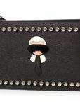 FNDI Black Studded Karlito Wristlet
