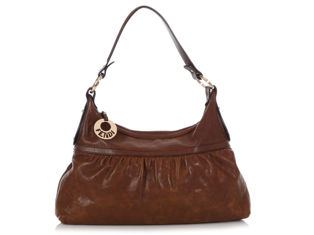 FNDI Brown Leather Chef Bag