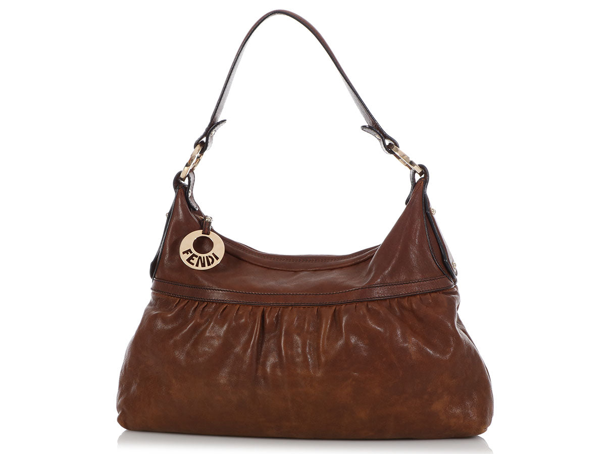 FNDI Brown Leather Chef Bag