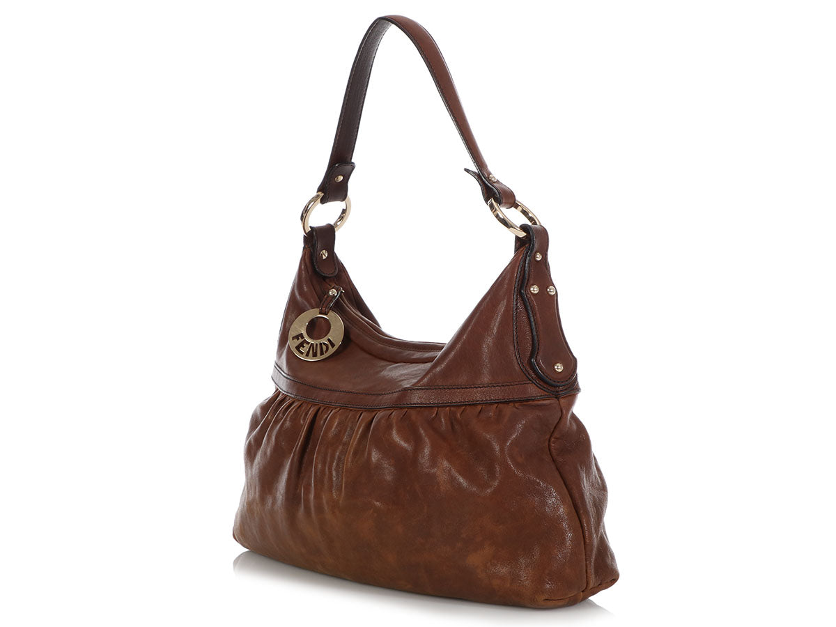 FNDI Brown Leather Chef Bag