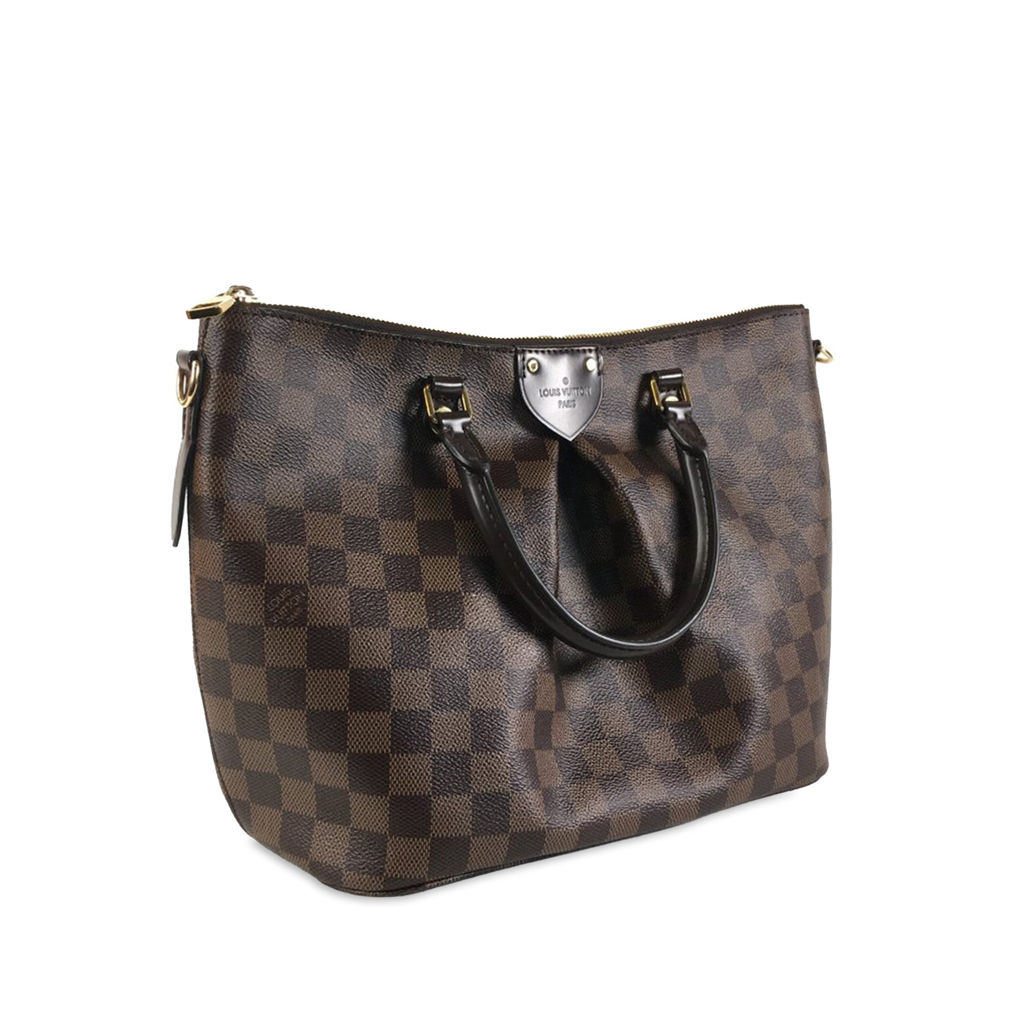 Brown LV Damier Ebene Siena MM Satchel
