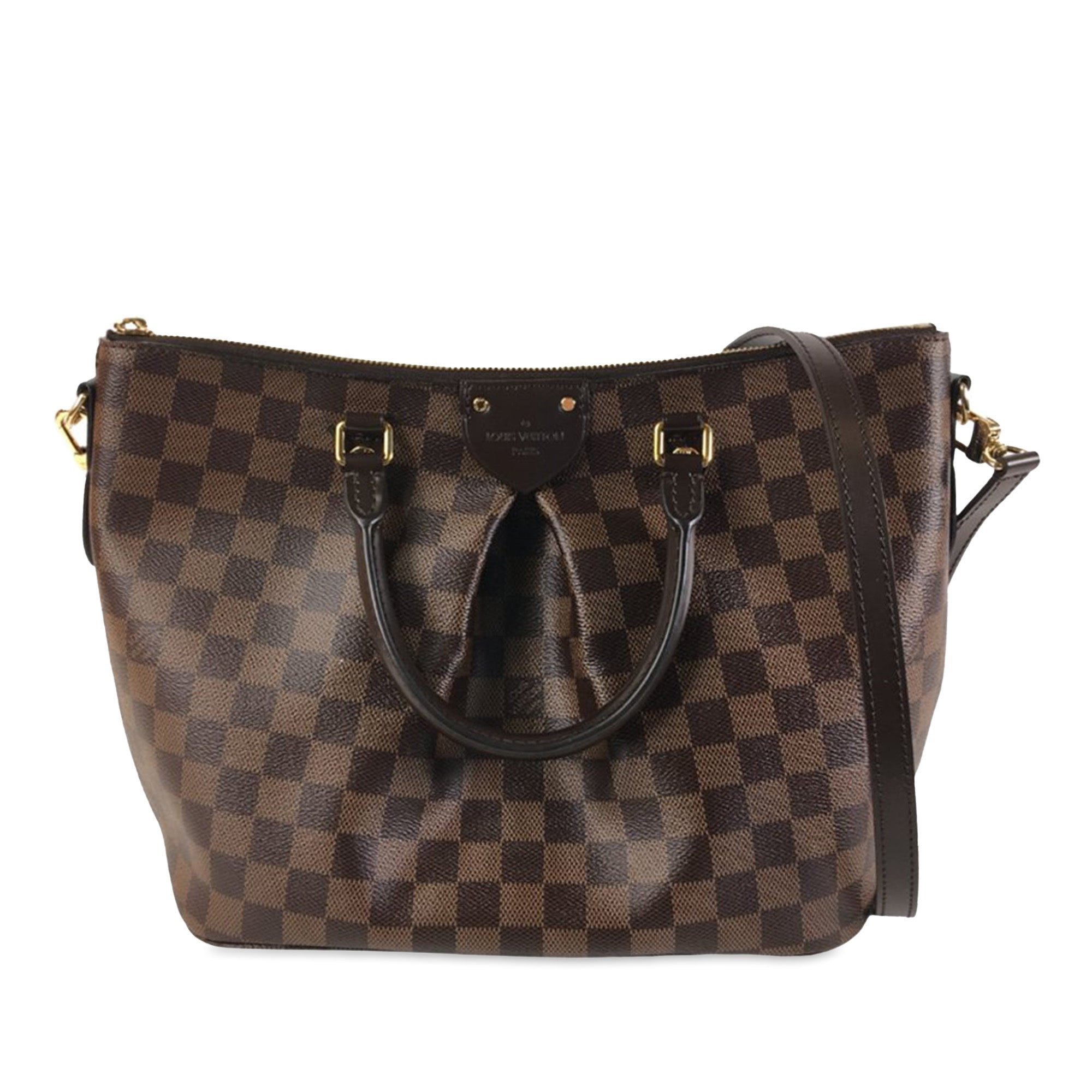 Brown LV Damier Ebene Siena MM Satchel