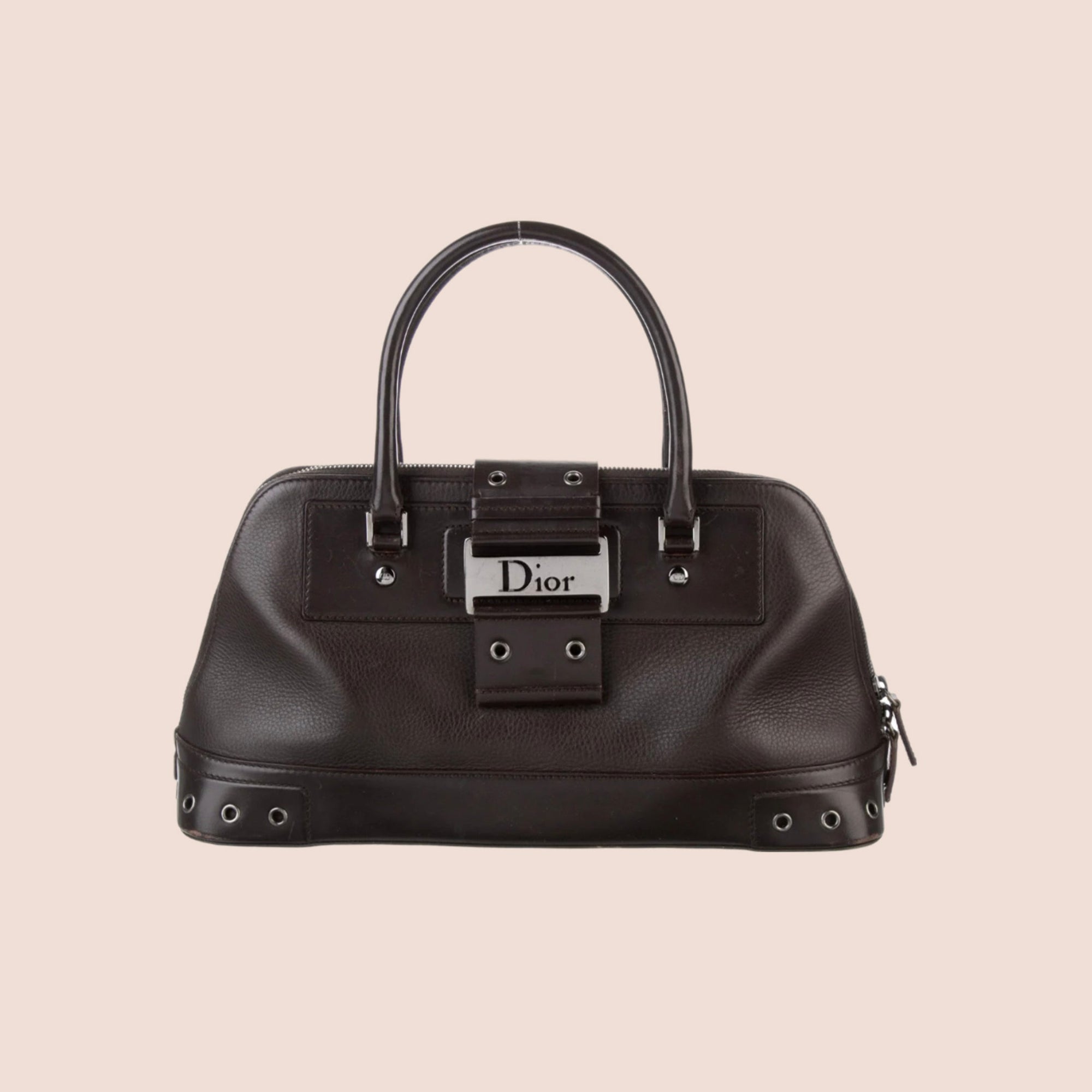 CHRISTIAN D1OR 2002 BROWN STREET CHIC UPTOWN HANDLE BAG