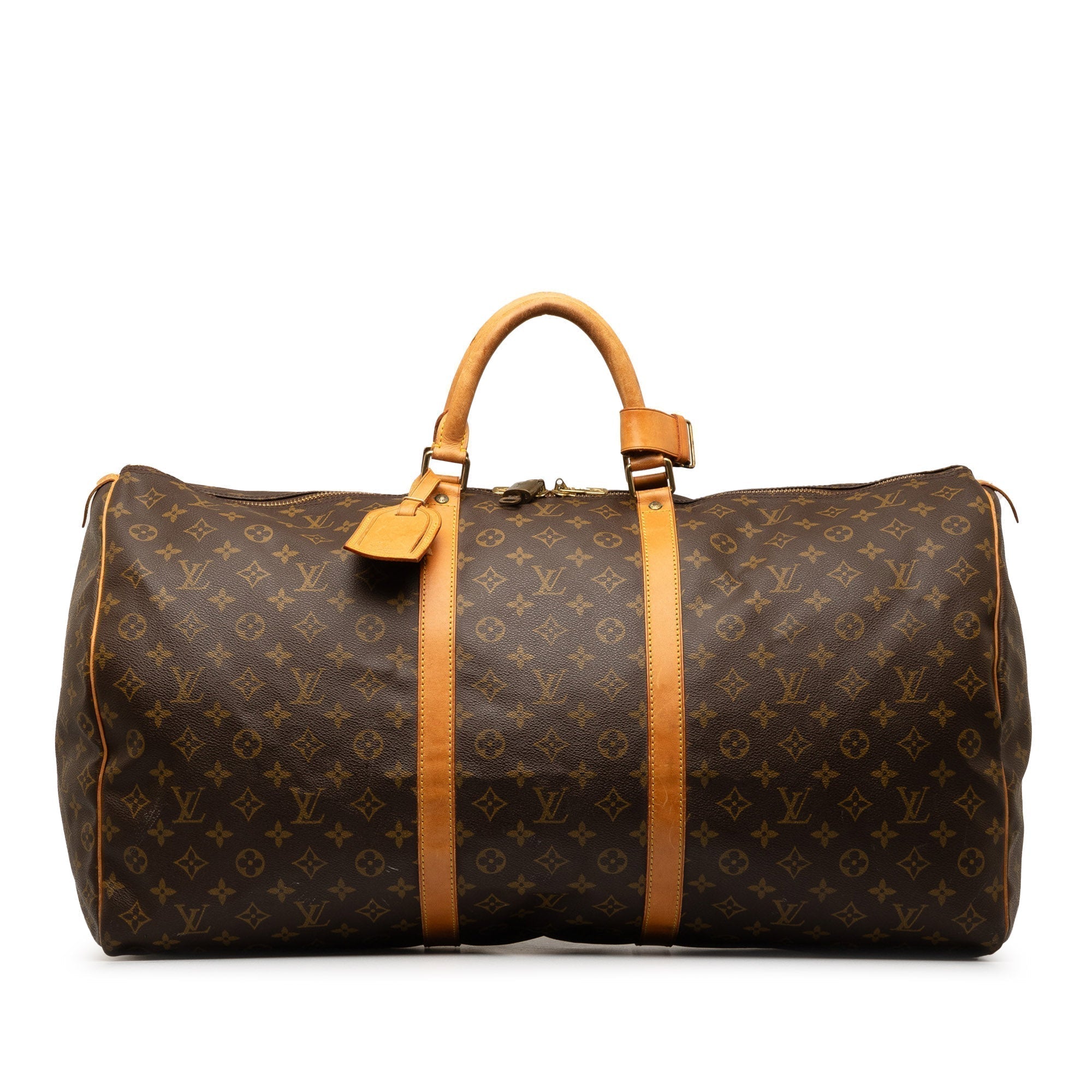 Brown LV Monogram Keepall 60 Travel Bag
