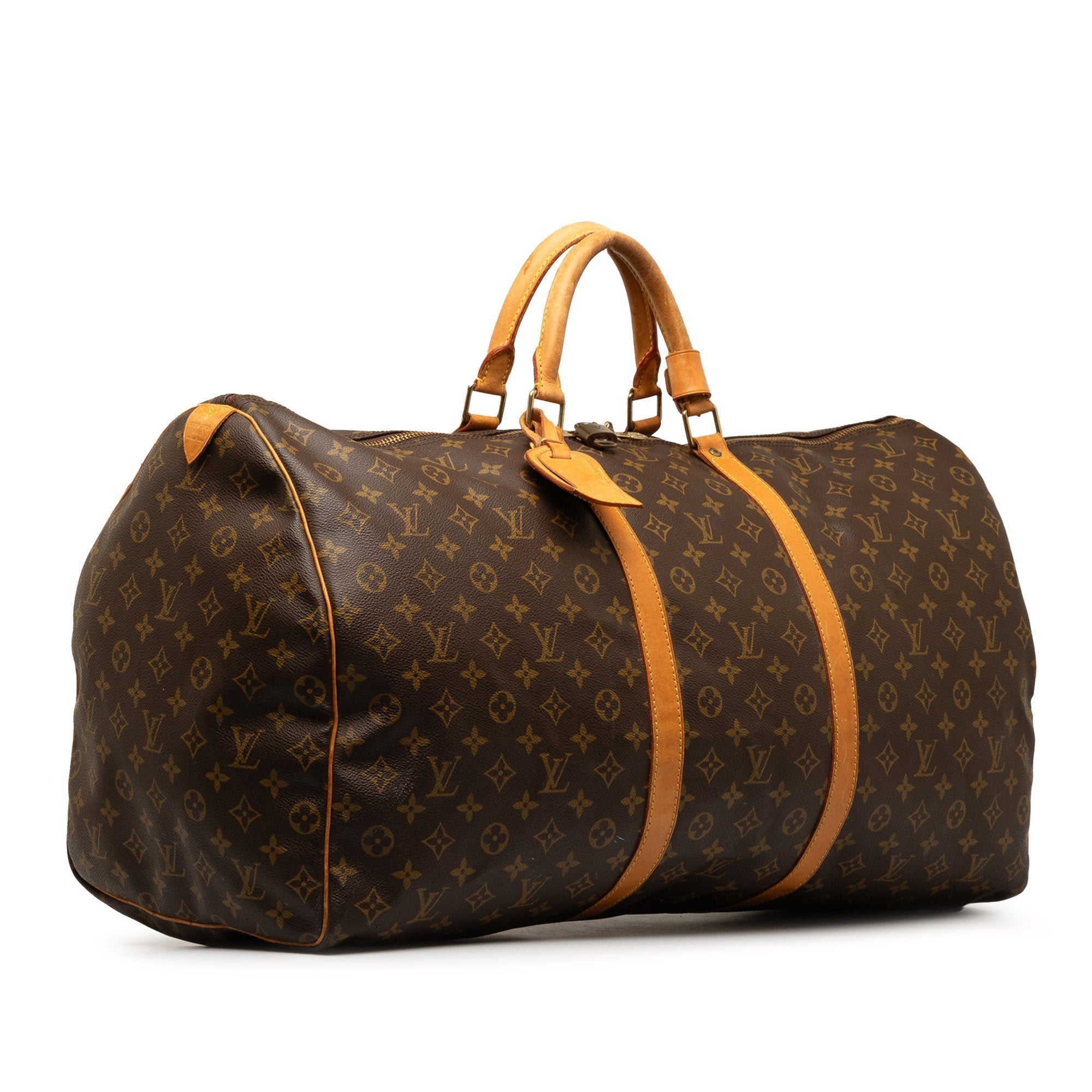 Brown LV Monogram Keepall 60 Travel Bag
