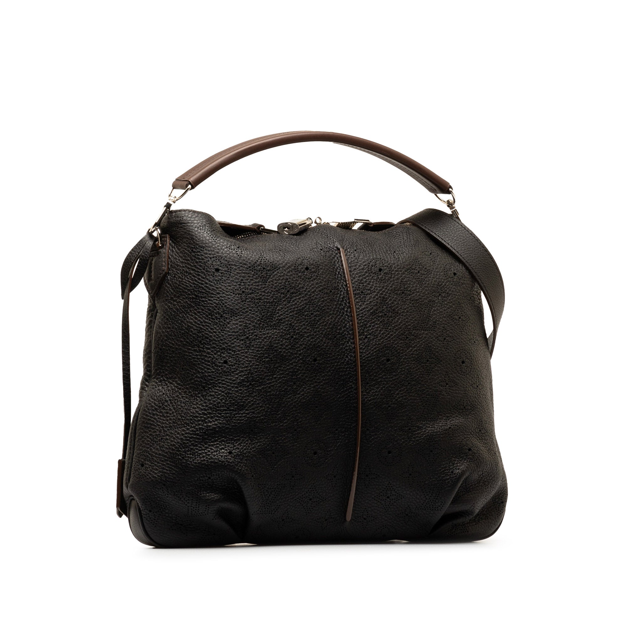 Black LV Monogram Mahina Selene PM Satchel