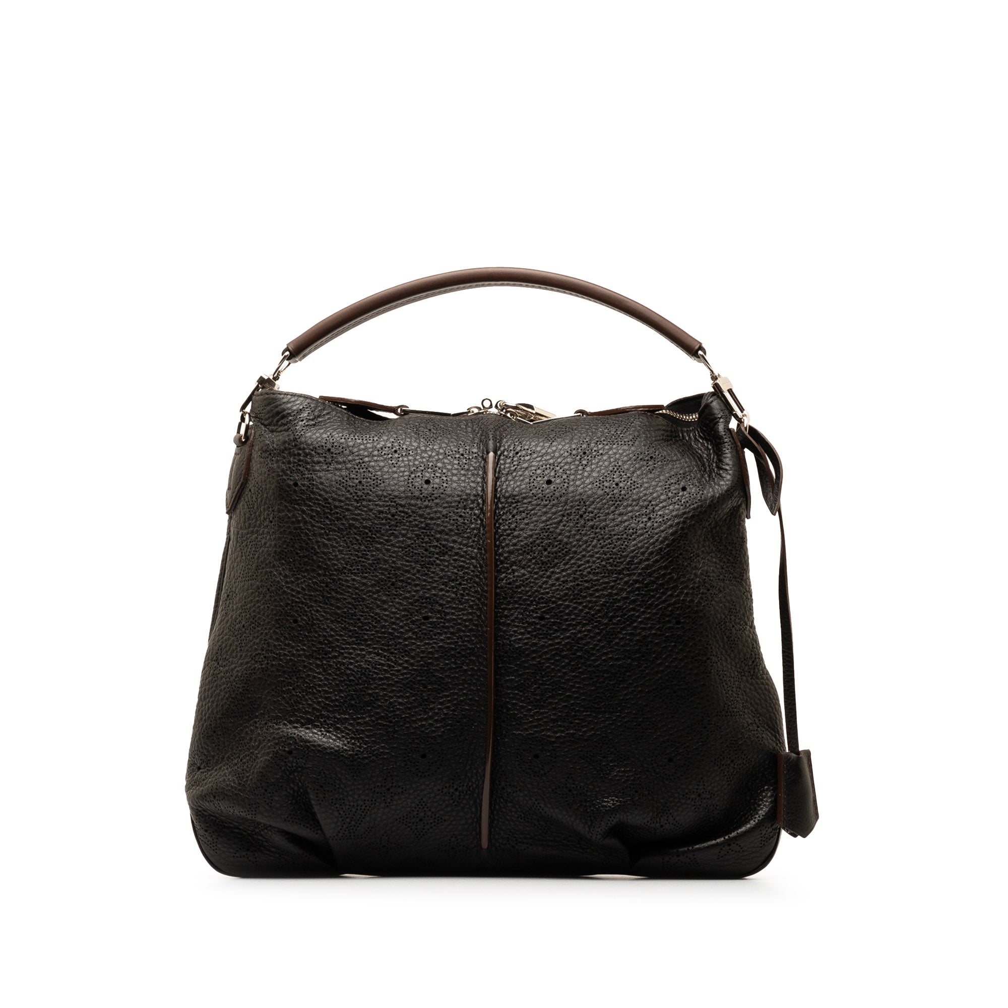 Black LV Monogram Mahina Selene PM Satchel