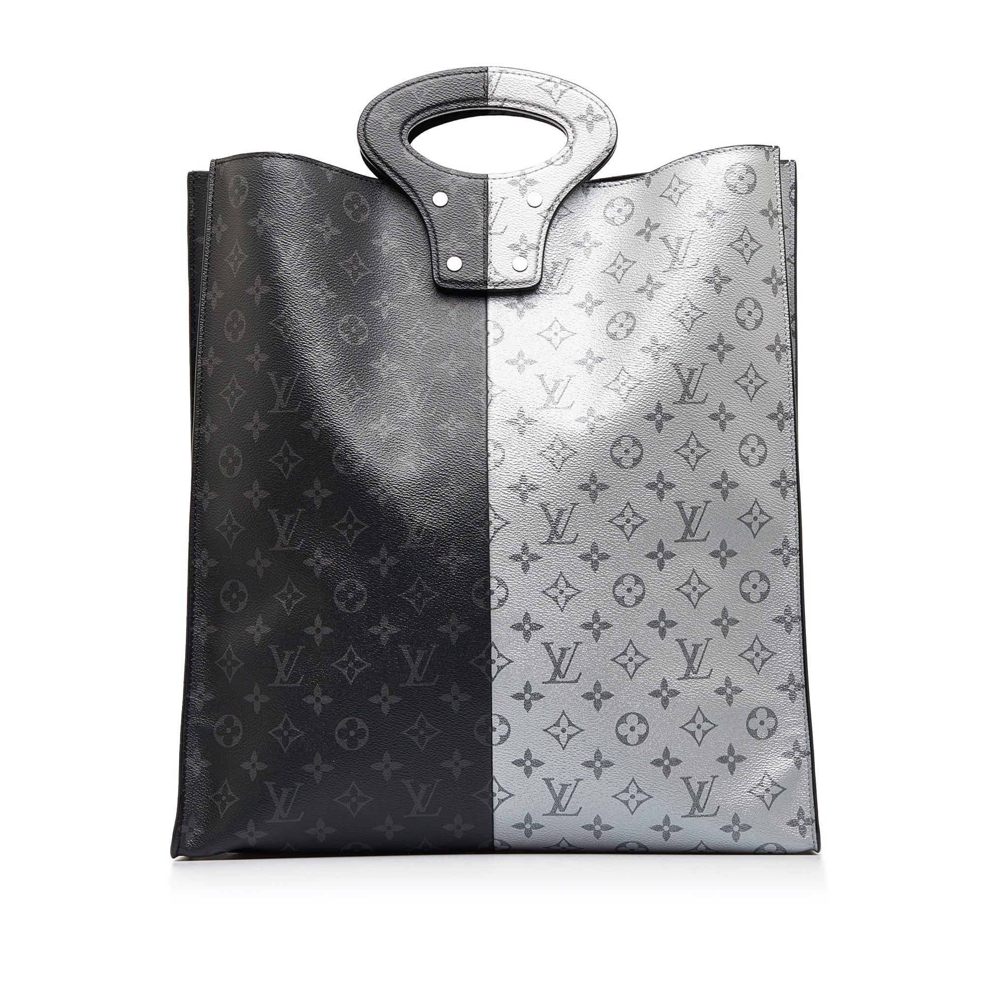 Black LV Monogram Eclipse North South Tote