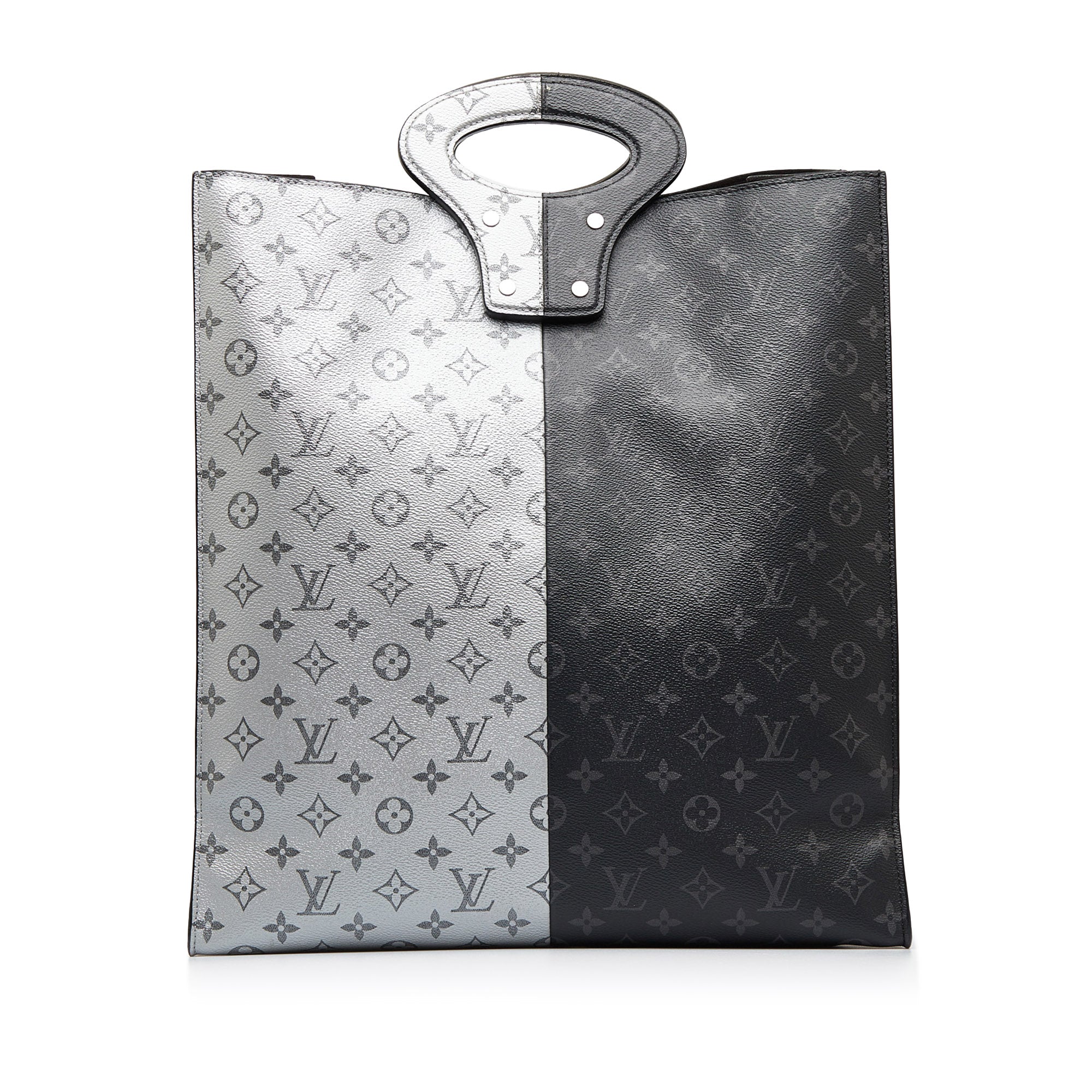 Black LV Monogram Eclipse North South Tote