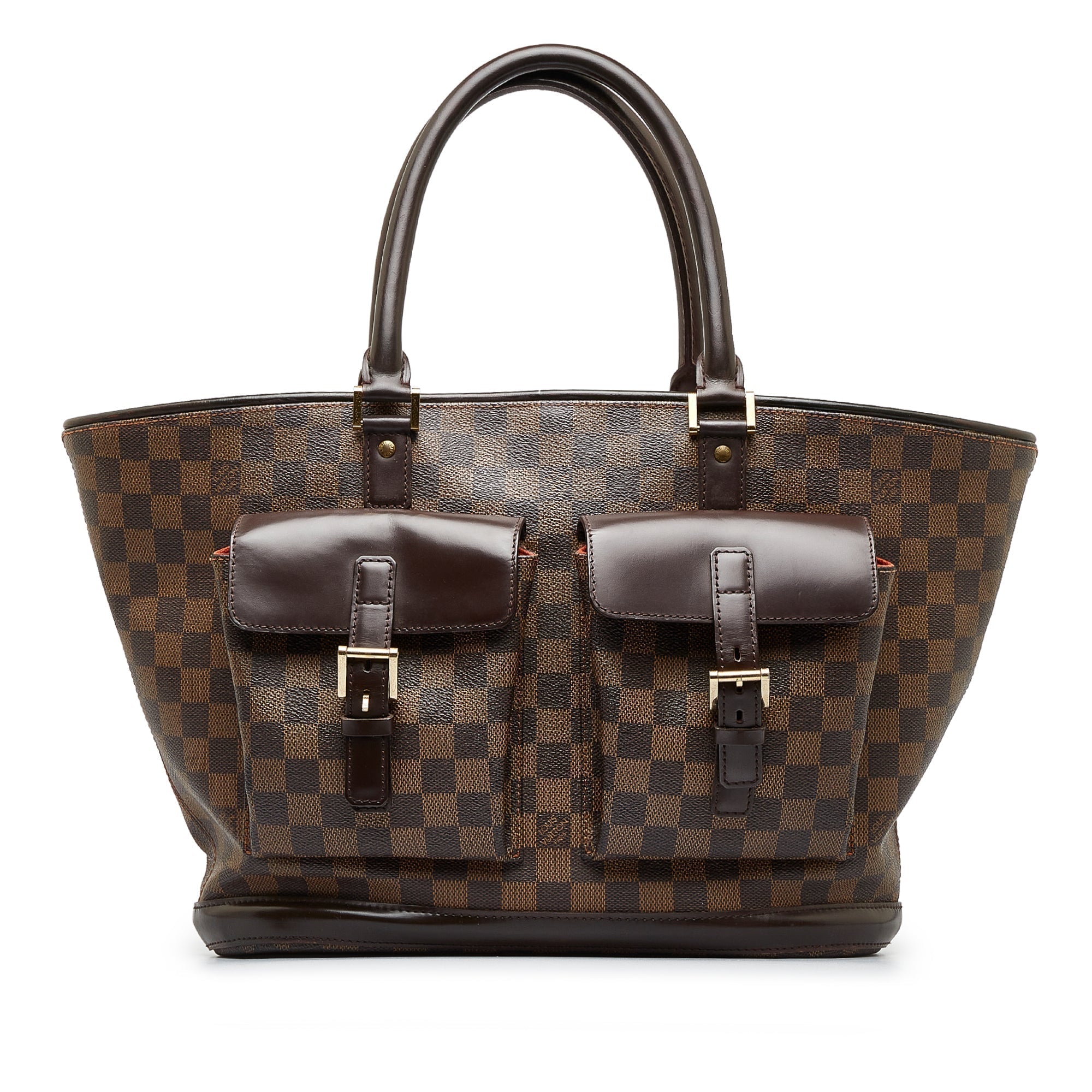 Brown LV Damier Ebene Manosque GM Tote Bag