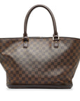 Brown LV Damier Ebene Manosque GM Tote Bag