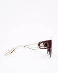 Christian D1OR 30 Montaigne Sunglasses Maroon / Gold Acetate 135mm